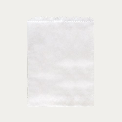 White greaseproof-lined paper bag